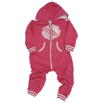 Onesie (Pink, White) from Knox Cotton, Polyester