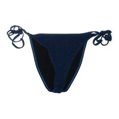 Bikiniunderdel (Blå, Svart) från Wolf & Whistle Elastan, Metallfiber, Polyamid, Polyester