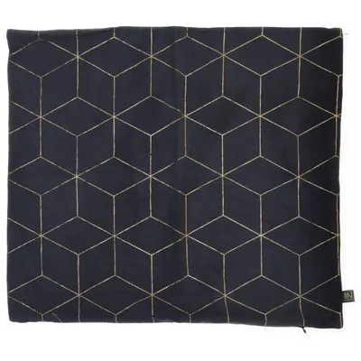 Coussin décoratif (Gris, Or) de In Home Coton, Polyester