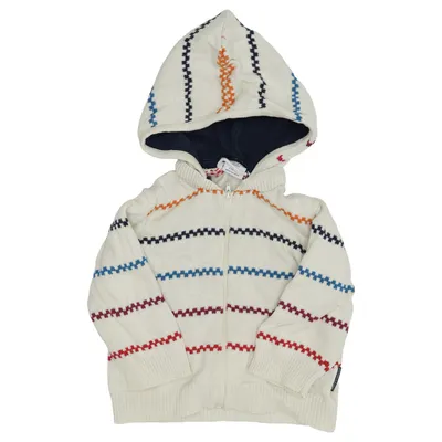 Cardigan (Blanc, Multicolore) de Polarn O. Pyret Coton