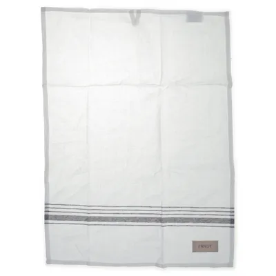 Kökshandduk (Vit, Grå) från Ernst Polyester, Återvunnen bomull