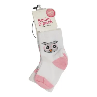 Socks (White, Pink) from Crossbow Cotton, Elastane, Polyester