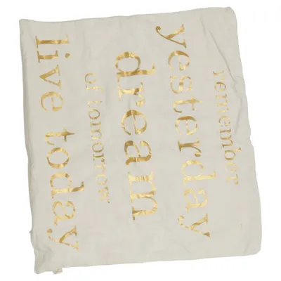 Cushion cover (White, Gold) from In Home Cotton, Viscose