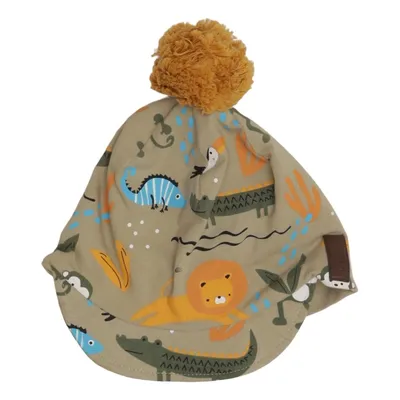 Pompon muts (Beige, Meerkleurig) van Jonathan Katoen, Elastaan