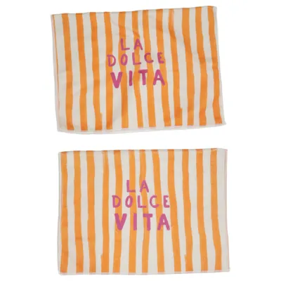 Kitchen towel (Orange, White, Purple) from La Dolce Vita
