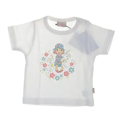 T-shirt (Multicolored, White) from Fixoni Cotton