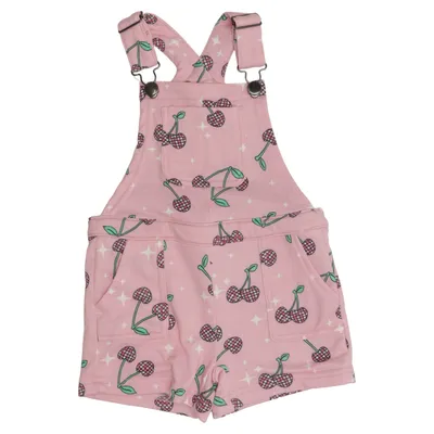 Dungaree shorts (Pink, Multicolored) from Derek Heart Elastane, Polyester