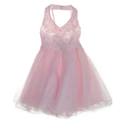 Robe de fille de fleur (Rose) de Kids Club Acrylique, Coton, Élasthane, Polyester, Viscose