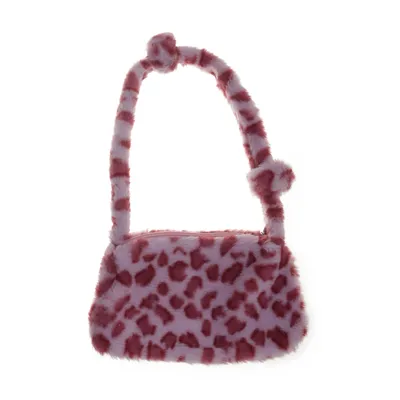 Handväska (Rosa) Pälsimitation