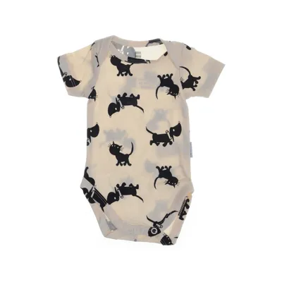 Body (Beige, Svart) från Hema Ekologisk bomull, Elastan