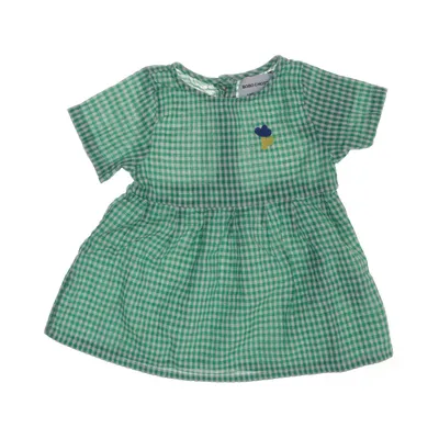 Dress (Green, White) from Bobo Choses Cotton, Linen