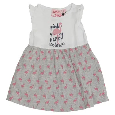 Robe (Blanc, Gris, Rose) de Alive Coton biologique, Viscose