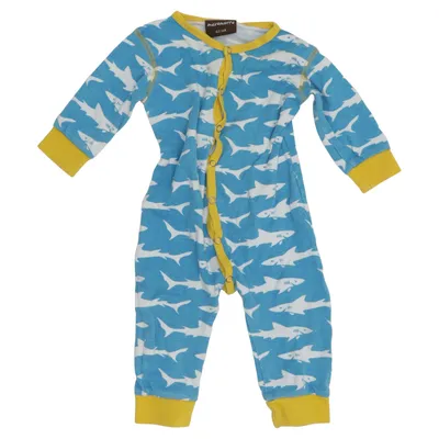 Barboteuse (Bleu, Blanc, Jaune) de Maxomorra Coton biologique
