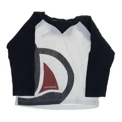 Långärmad t-shirt (Blå, Vit) från Petit Bateau Bomull
