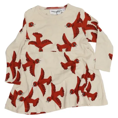 Klänning (Beige, Röd) från Mini Rodini Bomull
