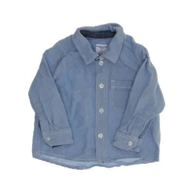 Denim shirt (Blue) from Polarn O. Pyret Cotton