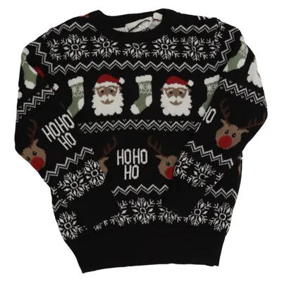 Christmas sweater (Black, Multicolored) from D.M.D by Denim Day Cotton