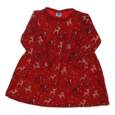 Dress (Red, Multicolored) from TXM Kids Cotton, Elastane