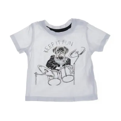 T-shirt (Vit, Svart) från Early Days Bomull