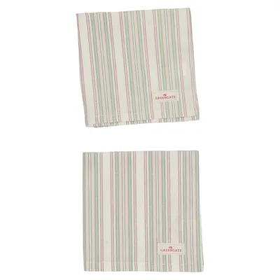 Placemat (White, Green, Pink) from Greengate Cotton