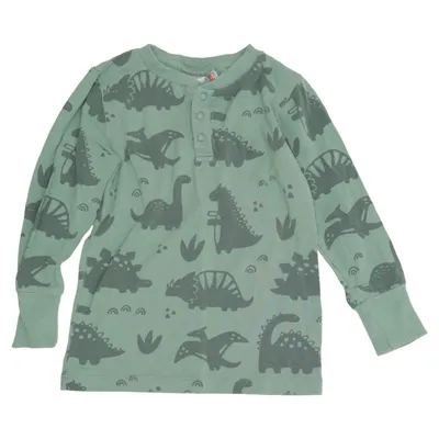 Henley shirt (Green) from Geggamoja Bamboo, Elastane, Organic cotton