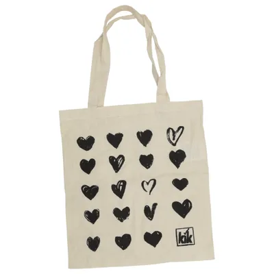 Sac en toile (Beige, Noir) de KiK Coton