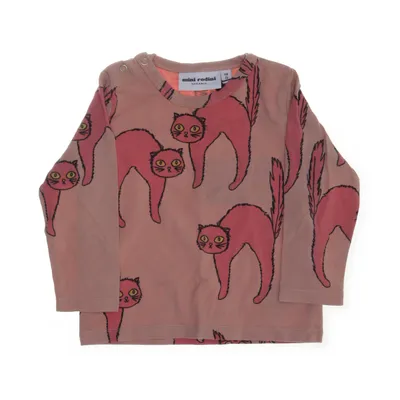 Långärmad t-shirt (Rosa, Flerfärgad) från Mini Rodini Elastan, Ekologisk bomull