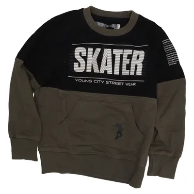 Sweatshirt (Noir, Vert) de Gassa Coton, Polyester