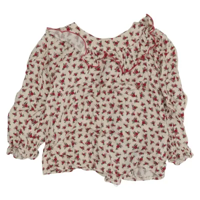 Blouse (White, Red) from Zara Viscose