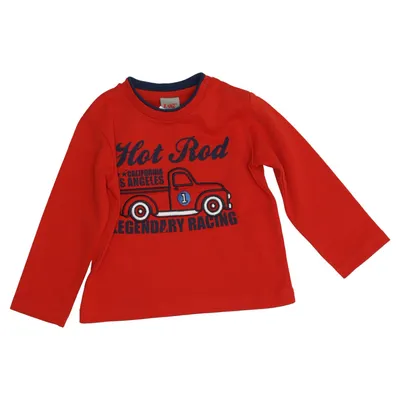 T-shirt à manches longues (Rouge) de Kanz Coton
