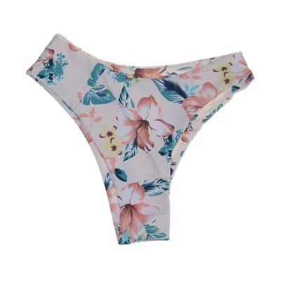 Bikiniunderdel (Beige, Flerfarvet) fra Zaful Elastan, Polyester