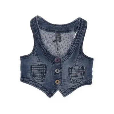 Denim vest (Blue) from Zara Kids Cotton, Elastane, Polyurethane