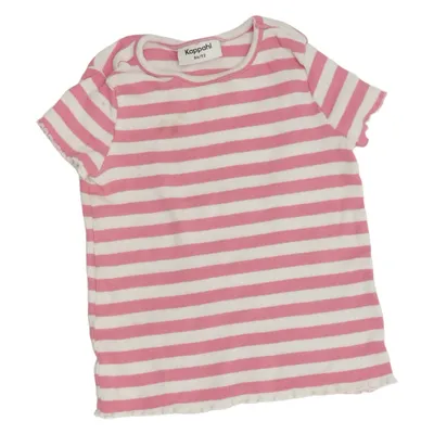 T-shirt (Pink, Hvid) fra KappAhl Bomuld, Elastan