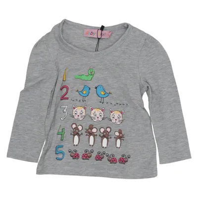Long sleeve T-shirt (Gray) from Baby Skill Cotton, Elastane