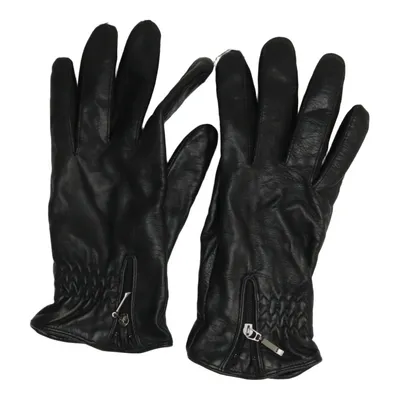 Leren handschoenen (Zwart) van Åhléns Leer, Nylon, Polyester