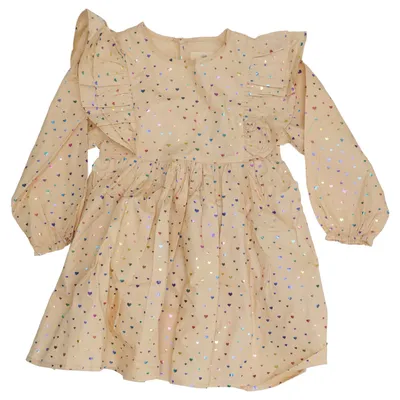 Robe (Beige, Multicolore) de Konges Sløjd Coton biologique