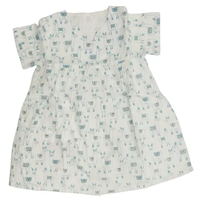 Robe (Blanc, Bleu) de Pigeon Coton biologique