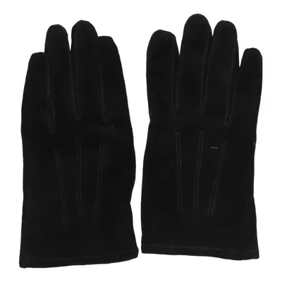 Gants en cuir (Noir) de Handskmakaren Polyester, Daim