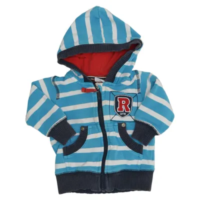 Kapuzenpullover (Blau, Weiß, Rot) von Fix Baumwolle, Elasthan