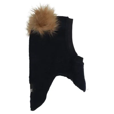 Balaklava (Zwart, Bruin) van Huttelihut Alpacawol, Katoen, Polyester