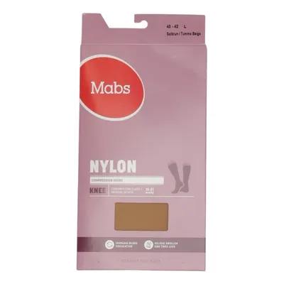 Kompressionsstrømper (Nylon Knee) fra Mabs Elastan, Polyamid