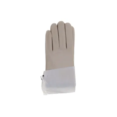 Leather gloves (Beige) from Roeckl