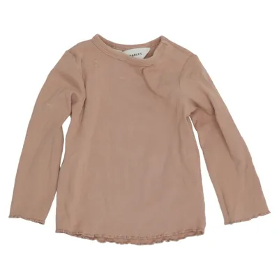 T-shirt à manches longues (Rose) de H&M Adorables Coton, Élasthane