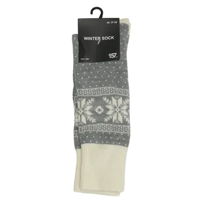Chaussettes tricotées (Gris, Blanc) de Lager 157 Acrylique, Élasthane, Polyamide, Laine