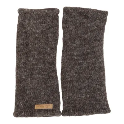 Fingerless gloves (Brown) from Mc Ron Polyester, Wool