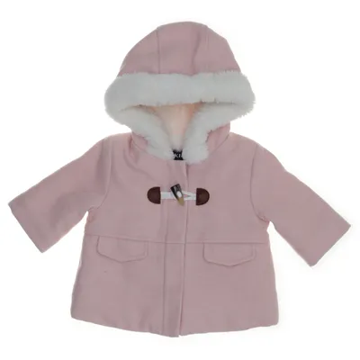 Dufflecoat (Pink, Hvid) fra Kiabi Elastan, Polyester, Viscose