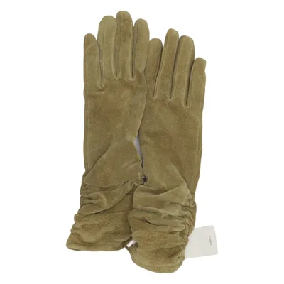 Læderhandsker (Beige) fra Lindex Læder, Polyester