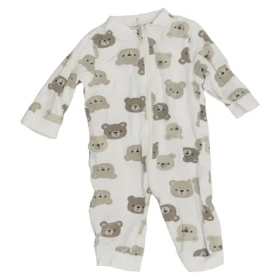 Rompers (White, Brown) from Tiny One Cotton, Elastane