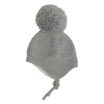 Bobble hat (Gray) from Sätila Acrylic, Cotton