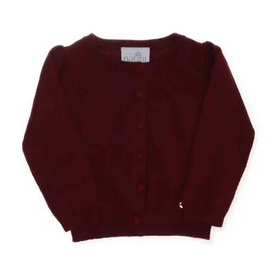 Cardigan (Red) from Natini Cotton, Polyamide, Wool